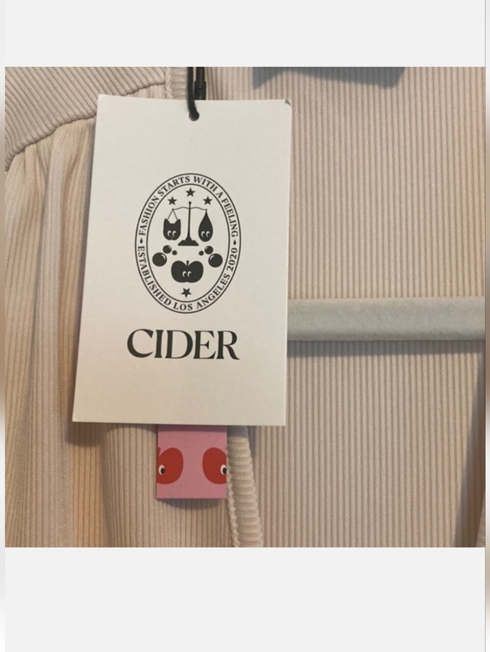 CIDER Cream V-Neck Wide-Leg Jumpsuit - Picture 2 of 9